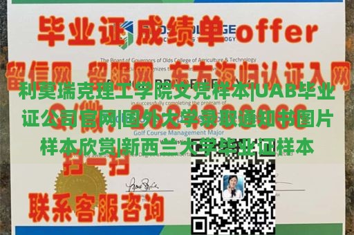 利莫瑞克理工学院文凭样本|UAB毕业证公司官网|国外大学录取通知书图片样本欣赏|新西兰大学毕业证样本